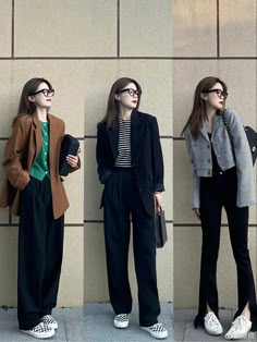 Smart Street Style Women, Korea Work Outfit, Tech Work Outfit, All Black Outfits For Women Work, Korean Outfits Office, Minimalist Korean Outfit, Work Outfits Women Korean, Smart Casual Street Style, Smart Casual Work Outfit Women Office Wear