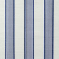 blue and white striped fabric with vertical stripes