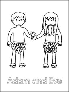 a boy and girl holding hands with the words adam and eve