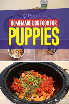 homemade dog food for puppies in the crock pot