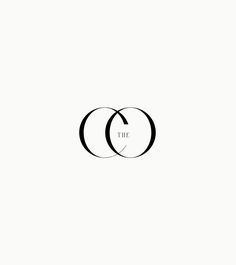 the letter c is made up of two overlapping letters, one in black and white