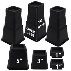 PRICES MAY VARY. 【10 Different Heights Options】: Set of 4 Bed Risers (Total 16 Pieces) include 5in*4 (Large) + 3in*4 (Medium) + 1in*4 (Small) + 1in*4 (Small), These stackable furniture risers from 1 to 10 inch are easy to use alone to get 1inch, 3 inch or 5 inch height, or stack together to get 2inch, 4 inch, 6 inch, 7 inch, 8 inch, 9 inch, 10 inch height. 【STURDY MATERIALS】: Our furniture risers are made of durable material. Each bed riser can support heavy-duty furniture weighing up to 6000 lb Bed Feet Risers, Futon Bed Risers, Alternative Uses For Bed Risers, Queen Bed Risers, Bed Risers Ideas, Bed Frame Risers, Low Furniture, Bed Riser, Adult Loft Bed