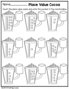 the printable worksheet for adding place value to numbers in the blender