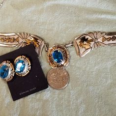 I Purchased These Pieces Separately On An Indian Reservation In New Mexico About 20 Years Ago. Sadly I Never Even Wore Them. So They Are Still Brand New. The Earring Are Still On The Same Board They Came In And The Necklace Is Still In The Same Box I Purchased It In. This Is Why I'm Going To See If It Can Find A New Home. Blue And Silver, Womens Jewelry Necklace, Native American, Topaz, Jewelry Necklaces, Women Jewelry, Blue, Silver, How To Wear