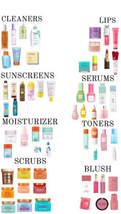 Build Your Skincare Routine, Best Skincare Serum, Choose Your Skincare, Skin Care For 9-10, Skincare For Middle Schoolers, Best Lip Scrub Products, Pick Your Skincare, Preppy Sunscreen, Skin Care Serum Products