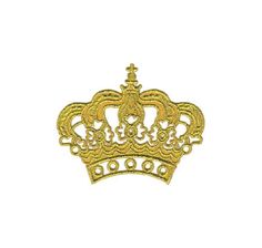 a gold crown on a white background