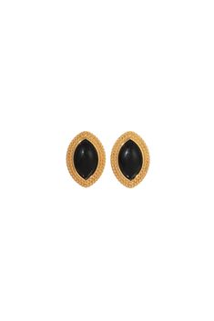 Expertly crafted with a sleek vintage design. Diana - Gold Black Oval Agate Stone Stud Earrings are the perfect accessory to elevate any outfit. These earrings feature black agate stones, known for their grounding and protective properties, making them a stylish and beneficial addition to your jewelry collection. MATERIAL: 18k PVD Gold plated, Black Agate Water resistant, tarnish resistant, hypoallergenic, & nickel/lead free. Black Agate Stone, Stone Stud Earrings, Oval Stud Earrings, Stone Studs, Black Agate, Agate Stone, Earring Necklace, Gold Black, Vintage Design