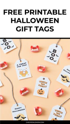 the free printable halloween gift tags are perfect for kids to use on their crafts