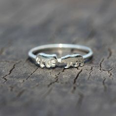 made by order Metal: Solid sterling silver Band size: 1.3mm  US size Store jewelry are unique crafted by order. Usually we select silver for the first metal to design or handmade your order, apart from that,we offer 14k yellow gold ,14k rose gold,18k yellow gold,18k rose gold material as well. And store jewelry are open for custom or personalization,pls free to ask for listing you are like,we will do for our best. pamela Handmade Cute Sterling Silver Rings, Cute Handmade Sterling Silver Rings, Rings Simple Silver, Box Wrap, Bear Ring, Friends Jewelry, Bear Jewelry, Ring Bear, Wife Jewelry