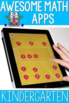 an ipad with the words, awesome math apps for kids to learn numbers and shapes