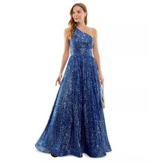 Nwt B Darlin Womens Blue Sequined Zippered Lined Tulle Padded Bust Sleeveless Asymmetrical Neckline Full-Length Formal Gown Dress Juniors Size: 9/10 Color: Blue Msrp: $219 Ptp: 15" Long : 60" Approx. Take The Dance Floor By Storm In This Stunning Ball Gown By B Darlin. It'll Light Up The Room With Its Dazzling Sequined Design And Full Twirly Skirt. Floor-Length Formal Dress Floor-Length Formal Dress With A Skirt That Flares From The Waist One-Shoulder Neckline; Gown Silhouette Back Zipper Closur Floor-length One Shoulder Sequin Evening Dress, Blue Off-shoulder Gown For Prom, One Shoulder Dress For Evening Banquet, One-shoulder Sequin Maxi Dress For Evening, One Shoulder Maxi Dress With Sequins For Evening, Blue Fitted One Shoulder Prom Dress, Floor-length One Shoulder Sequin Dress For Prom, Blue Fitted One-shoulder Prom Dress, Floor-length One-shoulder Sequined Dress For Prom