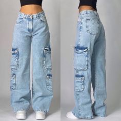 Streetwear New Fashion Retro Blue Old Washed Baggy Jeans Women Y2K Harajuku Hip Hop Gothic High Gothic Jeans, Baggy Jeans Women, Estilo Harajuku, Y2k Harajuku, Style Gothic, Streetwear Mode, High Waist Wide Leg Pants, Jean Vintage, Wide Trousers