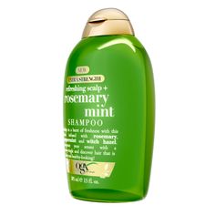 Visibly help remove oil & residue from your hair with OGX Extra Strength Refreshing Scalp + Rosemary Mint Shampoo. This hair wash from the #1 Hair Repair Brand* helps clear buildup from your oily hair & scalp to leave your hair looking shiny & soft. The shampoo infused with rosemary oil & peppermint extract helps refresh & clarify your hair while leaving it smelling refreshingly clean, plus witch hazel, a gentle astringent known to help remove buildup without stripping your hair while nourishing Ogx Conditioner, Cheap Shampoo, Rosemary Mint Shampoo, Oily Hair Shampoo, Mint Shampoo, Peppermint Scent, Mint Hair, Oily Scalp, Rosemary Mint