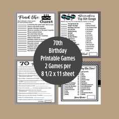 printable birthday games for kids to play with