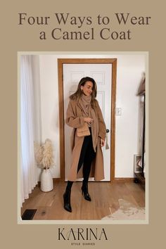 A camel coat is a timeless wardrobe essential that never goes out of style. In this post, I’ll share four elegant ways to wear a camel coat, from classic and polished to casual and cozy looks. This versatile outerwear piece can be dressed up or down, making it perfect for every occasion. Click now for my styling tips to make the most of your camel coat and confidently wear it with effortless flair all season long while always staying fashionably on-trend! Camel Trench Coat Outfit, Camel Coat Outfit Winter Style, Street Style Winter Casual, Street Style Aesthetic Outfit, Camel Coat Outfit Casual, Fashion Inspo Outfits Minimal Chic