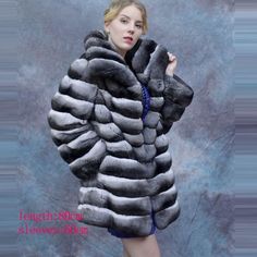 Luxury and originality are embodied in this soft chinchilla rex rabbit coat. The front, the sleeves and the hood are made of horizontal fur . Hook closure and two slit pockets. Inner lining with animalier print and feautres and ... inspirational quote by Pisani Maura.. [custom tab] SHELL #1: 100% REX RABBIT FUR | LINING #1: 51% VISCOSE 49% ACETATE [/custom tab] Chinchilla Fur Coat, Chinchilla Coat, Rabbit Fur Jacket, Chinchilla Fur, Rabbit Fur Coat, Rex Rabbit, Mink Coat, Women Overcoat, Fur Coats Women