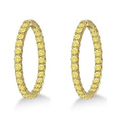 Yellow Canary Diamond Hoop Earrings 14k Yellow Gold 10.00ct - IE321 Yellow Round Diamond Earrings, Luxury Yellow Diamond Round Earrings, Luxury Yellow Round Diamond Earrings, Yellow Diamond Earrings For Anniversary, Luxury Yellow Halo Jewelry, Outside Design, Extravagant Gifts, Yellow Canary, Dolphin Ring