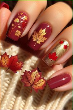 Discover the top 30 fall nail designs for 2024, featuring cozy autumn vibes, trending colors, and easy DIY ideas. Perfect for every style! Acrylic Nails Ideas Autumn, Fall Nails For A Wedding, Cute Fall Nail Designs Acrylics, Fall Leaf Nail Art Designs, Friendsgiving Nails, Fall Nails With Leaves Acrylic, Fall Color For Nails, Autumn Toenails, Gray Fall Nails Ideas