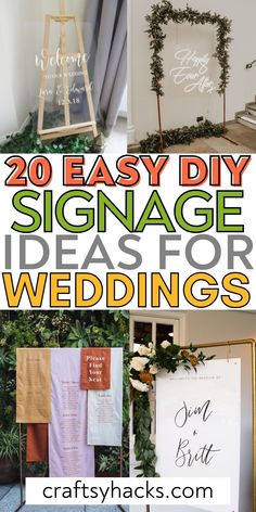 20 easy diy signage ideas for wedding signs that you can do at home