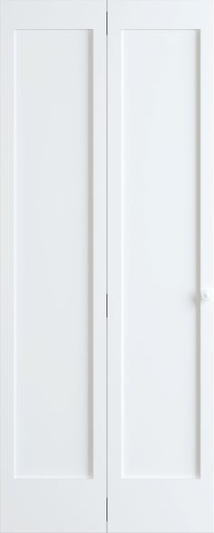 two white doors with handles on each side