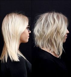 Shoulder-Length Wavy Blonde Bob Short Choppy Layered Hair, Brown Shoulder Length Hair, Below Shoulder Length Hair, Shoulder Length Hair With Bangs, Layered Haircuts For Women, Hair Layered, Layered Short, Choppy Hair, Medium Blonde