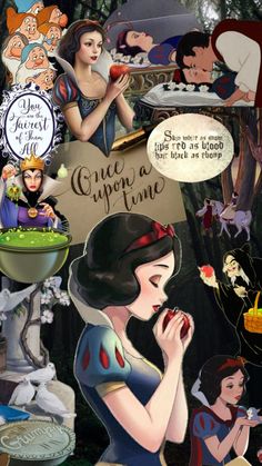 snow white and the seven dwarfs collages from disney's snow white and the seven dwarfs