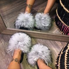 Fur Slides From My Boutique Super Comfortable True To Size Brand New Never Worn Fur Slides Outfit, Black Fur Sandals, Slides Shoes Fur, Fur Sandals, Slides Outfit, Faux Fur Slides, Fur Sliders, Fur Slides, Slides