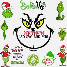 grinch and png christmas stickers