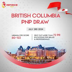 an advertisement for the british columbia pin draw