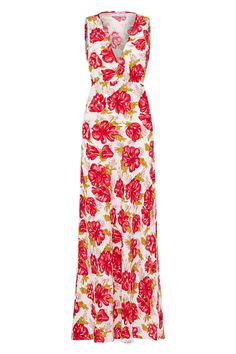 The Acacia Maxi Dress in Isadora Floral Red is a feminine event wear style perfect for your next occasion. A sleeveless silhouette with a deep v neckline, back waist tie for a custom fit and an easy-wearing full length hem. This style is crafted from responsibly sourced rayon crepe, cut on the bias to form a flattering silhouette that drapes delicately across the body. Bias Cut Skirt, Denim Outerwear, Faithfull The Brand, Hawaiian Print, Versatile Dresses, Top Collection, Floral Maxi, Black Midi Dress, Strappy Heels