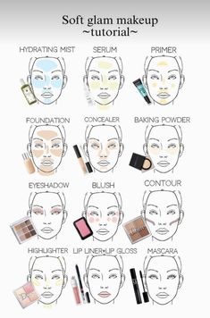 Soft Makeup Look Step By Step, Soft Makeup Step By Step, Glam Makeup Looks Step By Step, Soft Makeup For Beginners, Steps To Prep Face Before Makeup, How To Soft Glam Makeup, Diy Glam Makeup Tutorial, Full Glam Makeup Routine, Simple Soft Glam Makeup