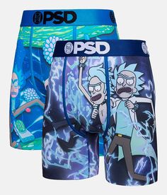 PSD Rick & Morty Ram Warp 2 Pack Stretch Boxer Briefs - Blue/Purple Large, Men's Multi Printed 7 breathable stretch boxer briefs Wide soft elasticized no itch waistband Contoured micro-mesh sealed pouch Flex fit flatlock seams. 88% Polyester 12% Elastane. Machine wash cold. Do not bleach. Tumble dry low. Do not iron.. MEN'S PSD BOXER SHORT SIZE CONVERSION CHART Boxer Size S M L XL XXL Waist Size 28-32 32-34 36-38 40-42 44-48 *Conversion sizes may vary. Measurements based on size medium. Apparel Ethika Men Boxers, Ethika Boxers, Psd Boxers, Boxer For Men, Cool Outfits For Men, Mens Boxers, Swag Shoes, Conversion Chart, Arizona Tea