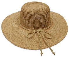 This women's raffia sun hat is light on your head even on a hot day in the direct sun. This sun hat has a tightly woven yet flexible brim and a "crushable" loosely woven crown. The raffia weave is breathable even while it is blocking more than 95% of UVA and UVB rays. The outside of the crown is encircled with a natural raffia tie and bow. Inside the crown is a tie for adjusting the fit of your hat. 4-inch brim. One size fits all. Raffia doesn't turn brittle and break when exposed to the sun lik Hope Flower, Raffia Sun Hat, Kids Milk, Mother Earth Living, Raffia Hat, Hot Day, Hot Days, Sun Hat, Straw Hat