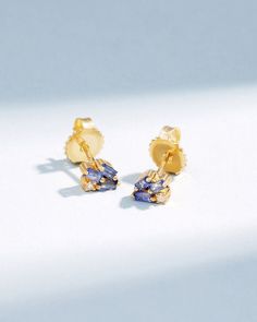 Suzanne Kalan Bold Cluster Light Blue Sapphire Studs in 18k yellow gold Blue Sapphire Diamond Earrings With Brilliant Cut, Blue Sapphire Diamond Earrings, Luxury Blue Diamond Earrings As Gift, Blue Sapphire Diamond Earrings As Gift, Gift Blue Sapphire Diamond Earrings, Blue Tanzanite Brilliant Cut Earrings, Brilliant Cut Tanzanite Blue Earrings, Blue Tanzanite Earrings With Prong Setting, Blue Diamond Earrings Gift