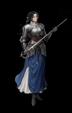 Fencer Character Design, Knight Hoodie, Blue Knight, Dnd Inspiration, Female Character Concept, Knight Armor