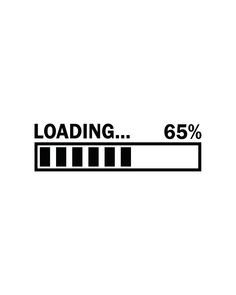 loading is 65 % and the bar graph below reads loading