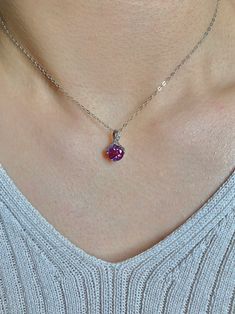 These gorgeous, timeless pieces features stunning alexandrite and hand picked natural crystals. ✦ DETAILS ✦ ✧ Pendant is about 1.5 inches ✧ Sterling Silver 925✧ Chain - 16 inch with 2 inch extender.  ✧ This necklace will arrive in a Kherish velvet box ready to gift. Dazzling Round Birthstone Jewelry, Fine Jewelry Round Gemstone Necklaces, Round Gemstone Necklaces With Cubic Zirconia, White Gold Pendant Birthstone Necklace, White Gold Birthstone Pendant Necklace, White Gold Birthstone Necklace With Round Gemstone, White Gold Round Gemstone Birthstone Necklace, Ruby Jewelry With Gemstone Accents, Purple Round Pendant Jewelry For Formal Occasions