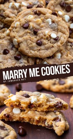 A pile of marry me cookies and a broken marry me cookie, with both pieces stacked and placed on a wooden surface. Marry Me Cookies, Chocolate Cookie Recipes, Best Cookie Recipes, Baking Sweets, Yummy Sweets, Easy Baking Recipes, Cookies Recipes Christmas, Eat Dessert