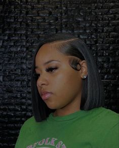 Quickweave Bobs For Black Women, Bob See In With Leave Out, Baddie Bob Hairstyles, Quick Weave Hairstyles Bobs, Summer Bob, Baddie Ideas, Sleek Straight Hair