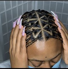 Knotless Braids Styles, Triangle Parts, Triangle Box Braids, 4a Hair, Braids Styles, Black Beards