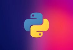 a colorful background with a blue and yellow snake