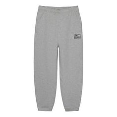 Nike x Stussy Sweatpants Asia Sizing 'Dark Grey Heather' DO9341-063 (Unisex/Crossover/Solid Color) Nike X Stussy, Stussy Nike, Nike Fleece, Nike Joggers, Nike Sweatpants, Fleece Sweatpants, Grey Sweatpants, Tech Fleece, Fleece Pants