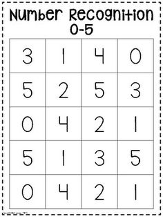 the number recognition game for children to learn numbers and counting with this printable worksheet