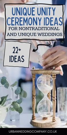 a sign that says unique unity ceremony ideas for nontraditional and unique weddings