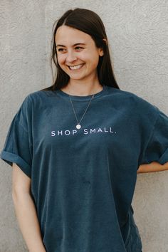 This small business inspired screenprinted trendy tee is perfect for dressing up or down. The heathered dark grey color gives the shirt a vintage feel. This Comfort Colors brand tee is super soft, heavy weight cotton and fits oversized. -Comfort Colors brand shirt -Screenprinted design This is a unisex tee that fits oversized. If you are wanting a women's fit tee, I suggest sizing down. Sizing guide shown in pictures above. This item is handmade to order in St. Louis, MO, so I do not accept retu Everyday Gray Graphic T-shirt, Everyday Gray Graphic Print T-shirt, Gray Graphic Print T-shirt For Everyday, Gray T-shirt With Screen Print, Trendy Branded T-shirt For Everyday, Everyday Tri-blend T-shirt With Letter Print, Small Business T Shirt, Vendor Market, Small Business Shirt