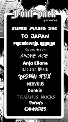 the poster for an anime event with characters in black and white, including one man's face