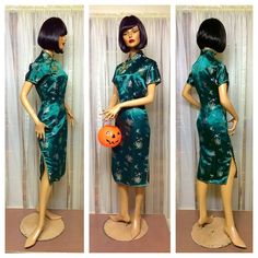 Green Chinese Cheongsam Chinoiserie Dress Halloween Costume Asian Dragqueen | eBay Halloween Costume Asian, Chinoiserie Dress, Green Costumes, Chinese Cheongsam, Dress Halloween Costume, Halloween Dress