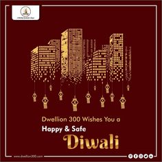 an advertisement for diwali's happy and safe diwali day celebration