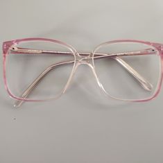 Never Used, Vintage, Oversized, Plastic Glasses. These Are From The 1980s To1990s. Unique Look. Rx Ready. Light Weight. Pink Into Clear Fade. Jetset By International Eyewear. Comes With A Protective Case. Only Worn To Model. Eye Width 58mm Eye Height 48mm Bridge 16mm Temple Length 140 Pink Square Glasses, Y2k Glasses Frames, Cute Pink Glasses, Cool Glasses For Women, Big Glasses Aesthetic, Cute Glasses For Women, Big Glasses Frames, Pink Glasses Frames, Unique Glasses Frames