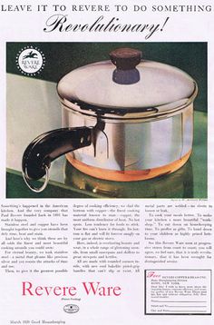 an advertisement for the revere ware cookware